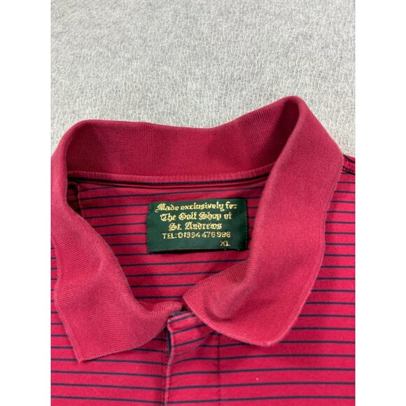St Andrews THE OLD COURSE Authentic S/S Golf Polo Shirt (Men's XL) Red - Picture 3 of 10
